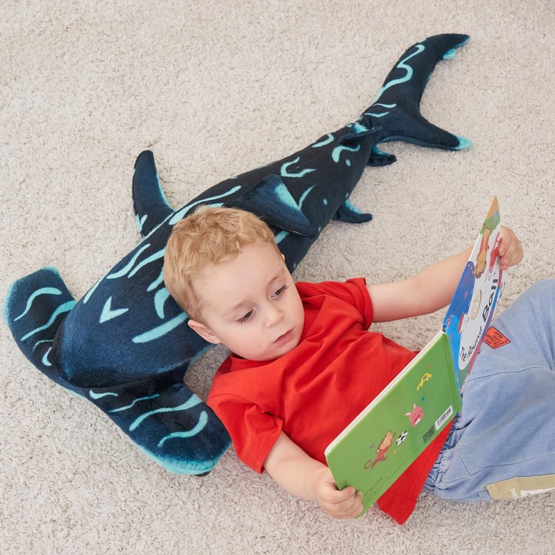 Beeyybuy 40 inch Hammerhead Shark Stuffed Animal - Giant Shark