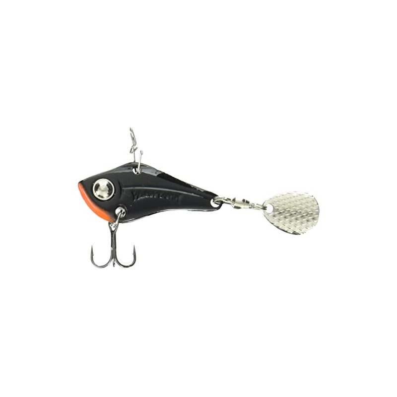 Water Land Vibration Spin Sonic 40mm 10g Black Lure