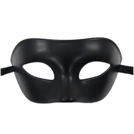 Men's Masquerade Mask Muscial Vintage Party Masque Cosplay Dress Costume Eyemask (Black, 18 * 9cm)
