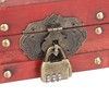 Antique Storage Box with Lock Wooden Document Box for Cosmetic