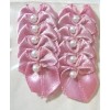 DARICE MINIATURE ANTIQUE ROSE RIBBON BOWS WITH PEARLS - 1