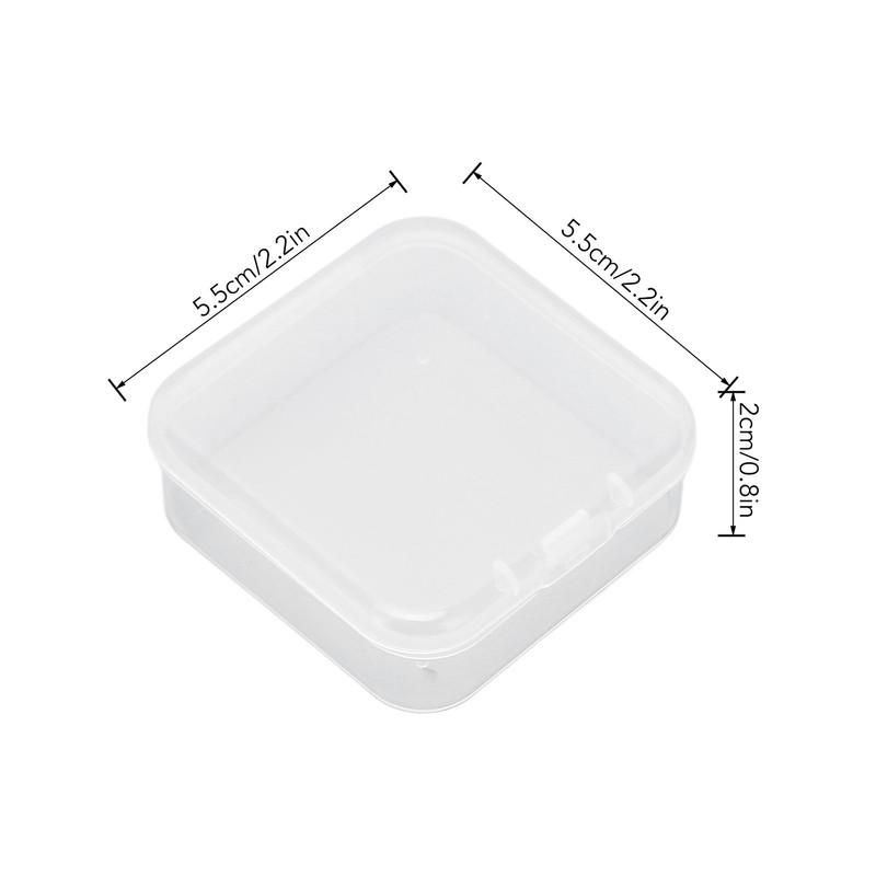 24pcs Mini Clear Jewelry Box Transparent Portable Small Plastic Storage