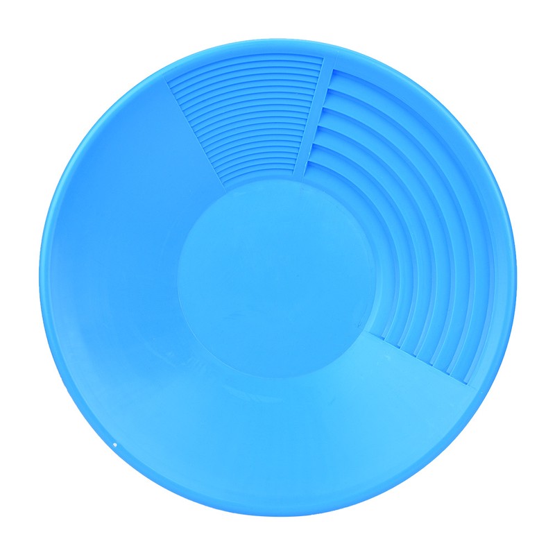 Plastic Blue Gold Pan with Dual Riffles Gold Washing Tool