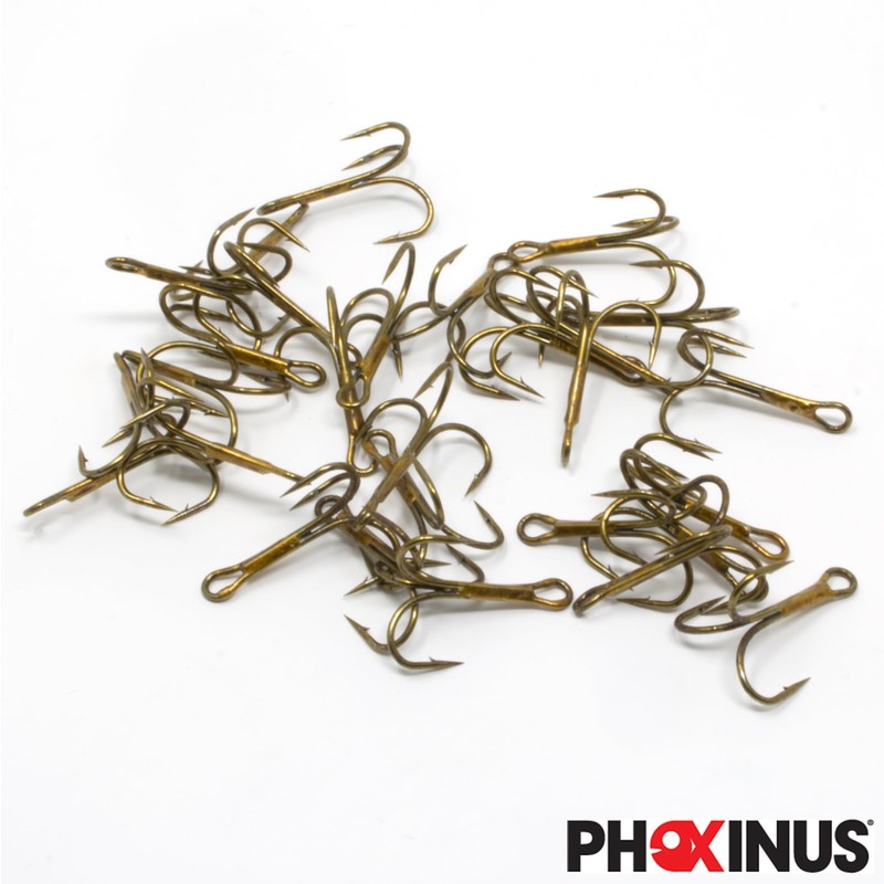 Bronze Treble Hooks, Size 10, Pack of 50 Ideal for