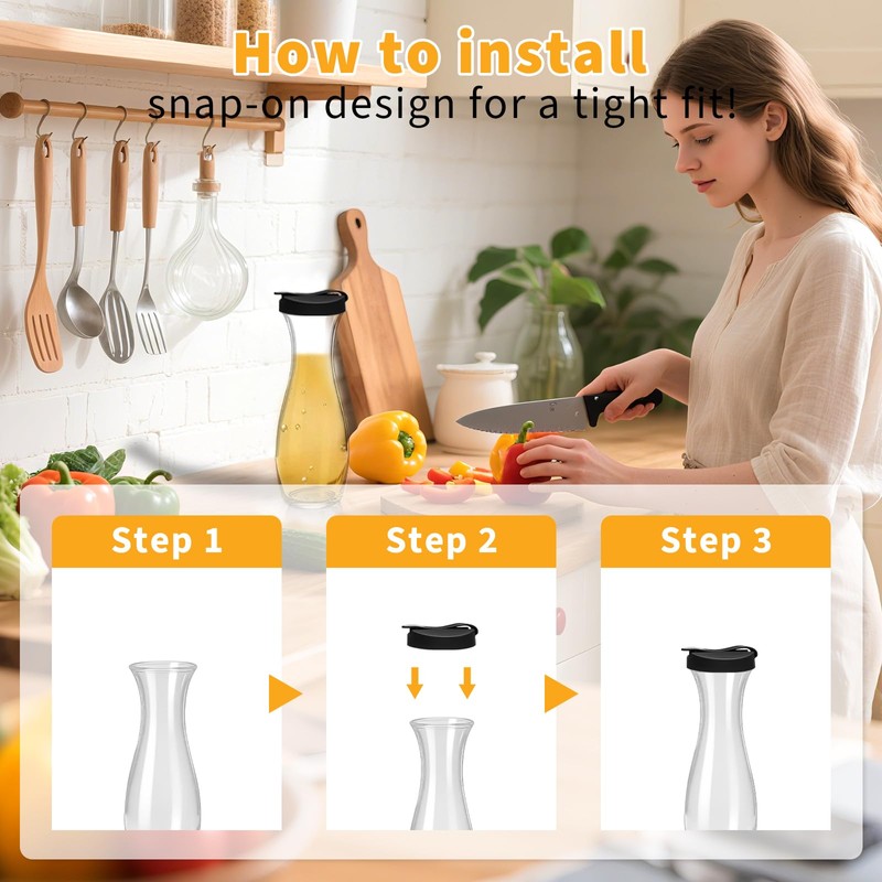 2 Pack Replacement Lids For Good Seasons Salad Dressing Cruet
