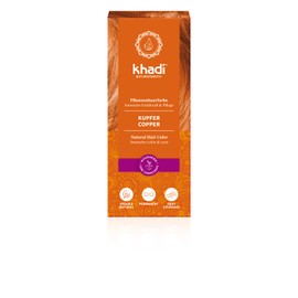 Khadi Plant-Based Hair Colour, Copper Gold, Hair Colour for Copper Gold to Copper Red, Natural Hair Colour, 100% Vegetable, Natural & Vegan, Natural Cosmetics, 100 g