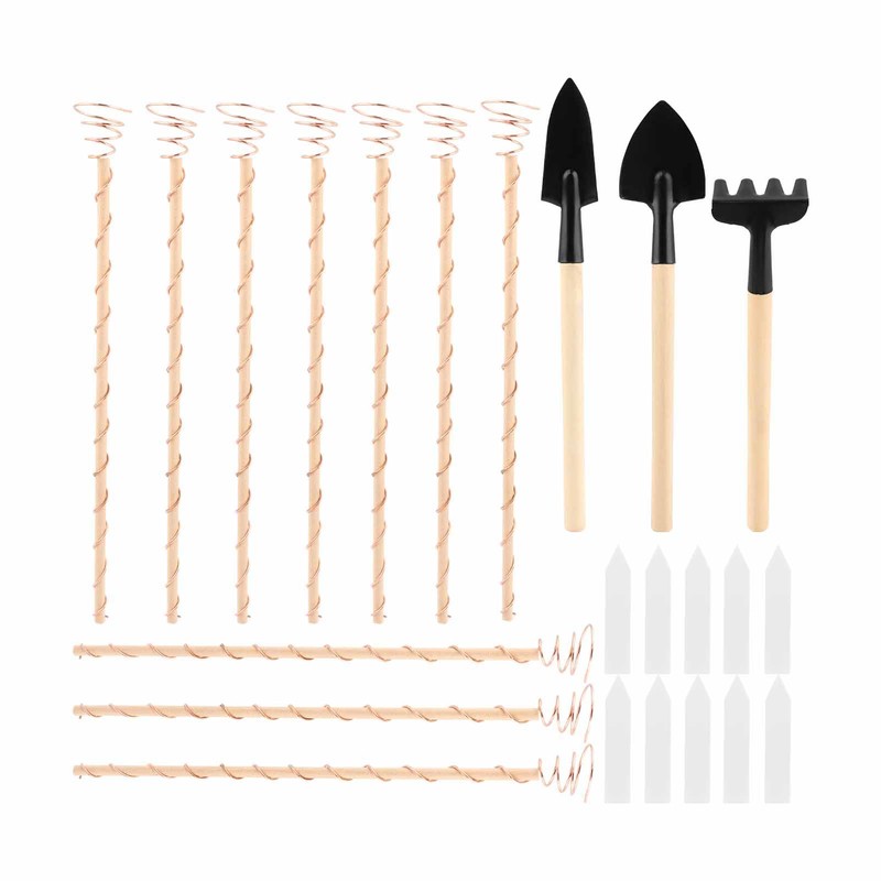 10pcs Electroculture Plant Stakes, 13.5''Available Copper Coil Wire Antennas Garden