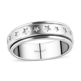 925 Sterling Silver Spinner Band Ring Engagement Wedding Anniversary Bridal Jewelry for Women Size 8