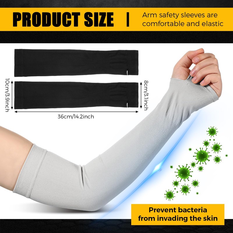 Janmercy 4 Pairs Protective Arm Sleeve for Thin Skin Elderly
