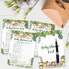 Safari Animals Baby Shower Games Cards, Baby Shower Family Feud