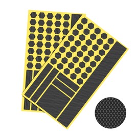 Rubber Grip Tape Kit, 92 Pieces Enhanced Friction Non Slip Adhesive Tape kit for Indoor & Outdoor Use - Customizable, Durable, Pre-Cut for Cup, Tool Handle, Game Controller, etc (2 Pack, Black)