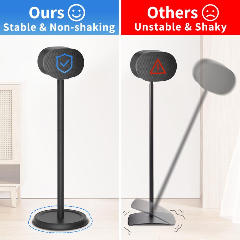 Heavy-Duty Speaker Stand for Sonos Era 300 Stand with Cable