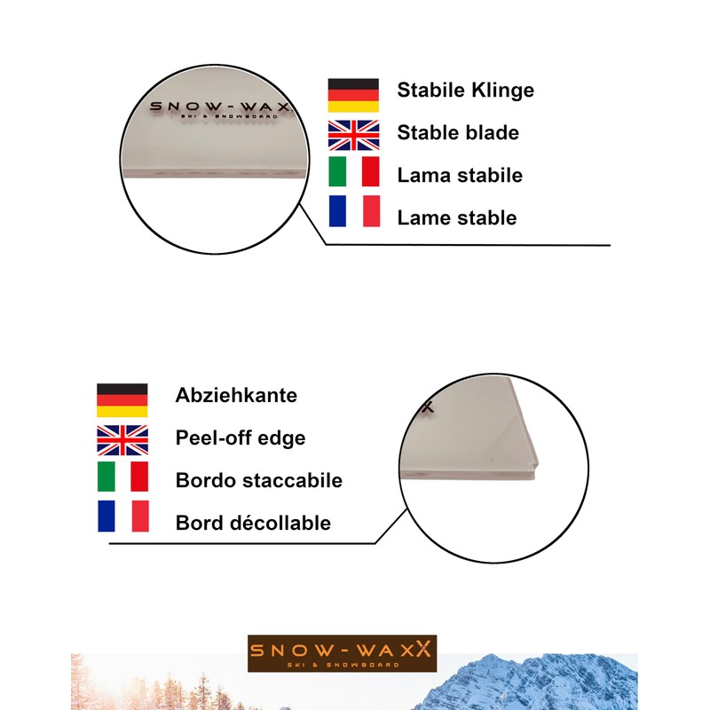Snow-WaxX Plexi Blade 5 mm | Scraper Blade Wax |