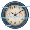 12 Inch Outdoor Clock with Thermometer and Hygrometer Combo, Waterproof