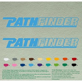 Pair of Pathfinder Boat Compatible Replacement Restoration Decals Vinyl Stickers Outboard Motor Set of 2 (12", Sky Blue 084)