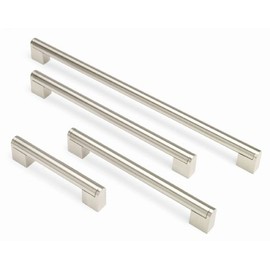 Door Handles 128 x 480 mm Available in 7 Sizes, Silver, 256mm