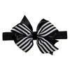 EmilyRose Couture Ribbon Twist Hair Bows (Large Headband, Black Stripes)