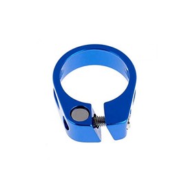 Bike Seat Post Clamp, Metal Ultralight Bicycle Lock Seat Clamp Cycling Part Seatpost Clip(34.9mm Blue)