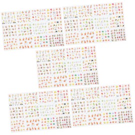 Healeved 5sets Fall Style Thanksgiving Nail Stickers Easy to Apply Nail Art Decor 4pcs*5