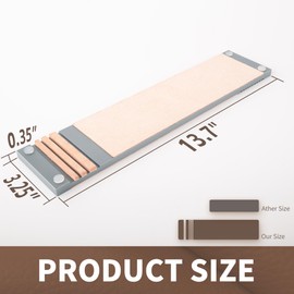 13.7" Extra Large Leather Edge Beveler Sharpener (35cm) | Professional Oversized Sharpening Block, Double Sided CNC Aircraft Aluminum, Non-Slip, Fits All Leather Tools