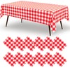 misaya 12 Packs Buffalo Disposable Table Cloth, 54 x 108