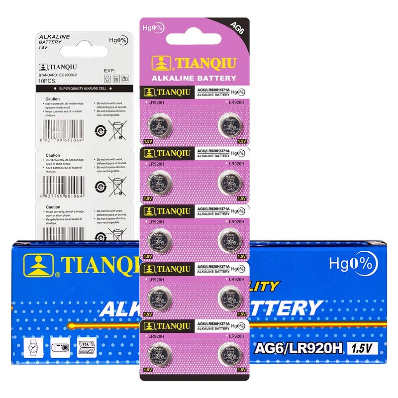 Tianqiu 10PCS Ag6 Lr920 371 Sr920Sw Alkaline Battery