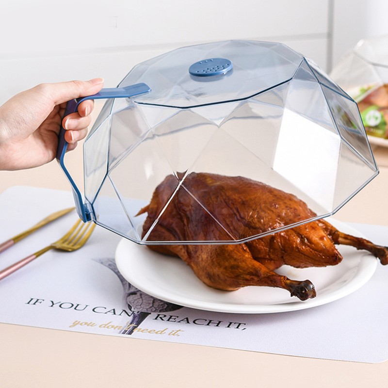 Geometric Microwave Splatter Cover Food Plate Lid with Steam Vents