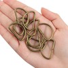 DSUWAZU 100 Pack Metal D Ring, 1in Heavy Duty Stainless-Steel
