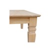 International Concepts Java Square Coffee Table Unfinished