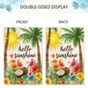 Jauageon Hello Sunshine Garden Flag Summer Holiday Garden Flag Coconut