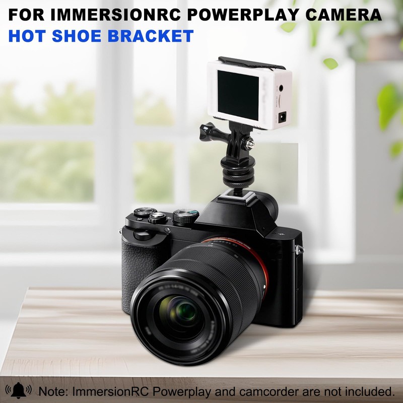 for ImmersionRC Powerplay Camera Hot Shoe Bracket, 360° Adjustable Angle,