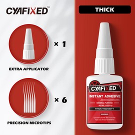 Super Glue Liquid, Instant Clear Cyanoacrylate Thick Viscosity Adhesive, Food Safe CA Glue for Shoe Sole Repair Leather Ceramic Plastic Glass Metal Wood Aquarium Porcelain Rubber Pottery Model Craft