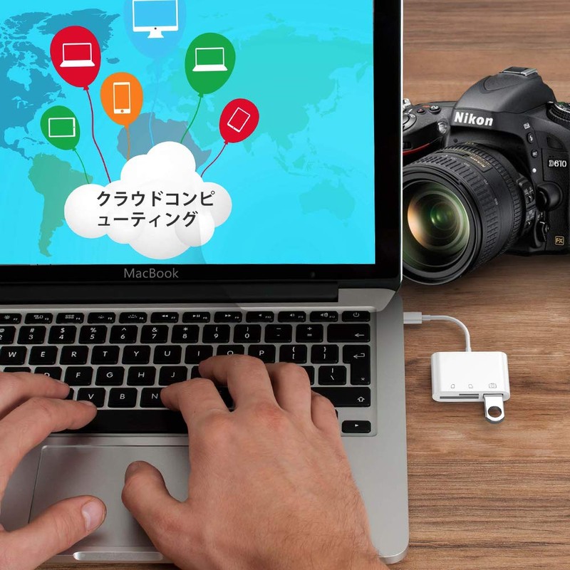 USB Type C SD Card Reader, Portable USB C Camera,