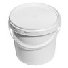 1.5 Litre White Plastic Pail Complete With White Lid (Pack