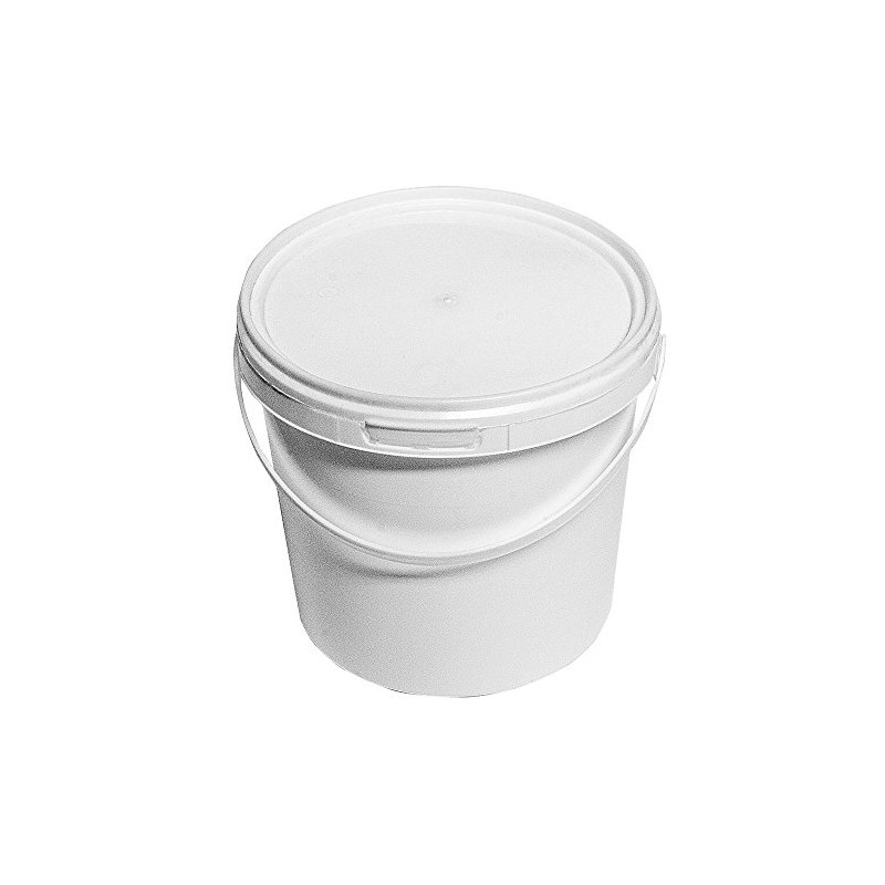 1.5 Litre White Plastic Pail Complete With White Lid (Pack