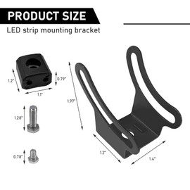 Wevdn 2 PCS LED Light Bar Base Mounting Bracket, Adjustable Bracket Kit for 4 Inch to 52 Inch Light Bars, Universal Base Bracket for Straight or Curved Light Bars, Car Accessories