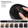Silk-co Human Hair Toppers with Fringe for Thinning Hair Women
