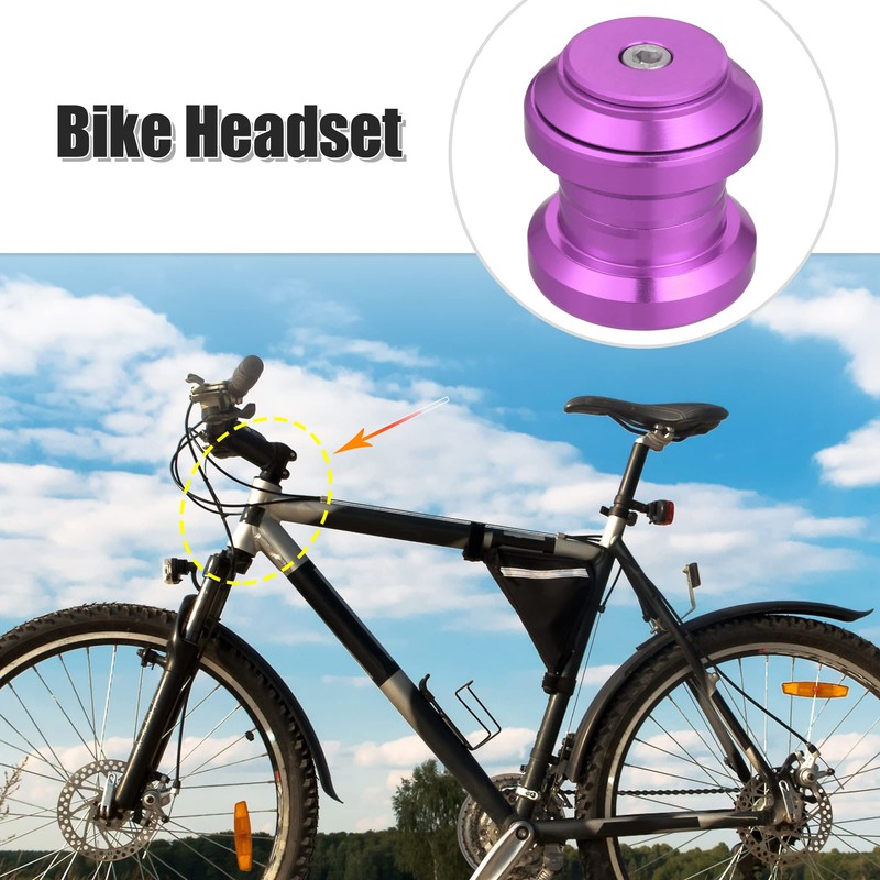 X AUTOHAUX 34mm 1-1/8" Threadless Bicycle Headset Combo Bike Threadless
