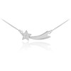 925 Sterling Silver CZ-Studded Shooting Star Pendant Necklace, 16"