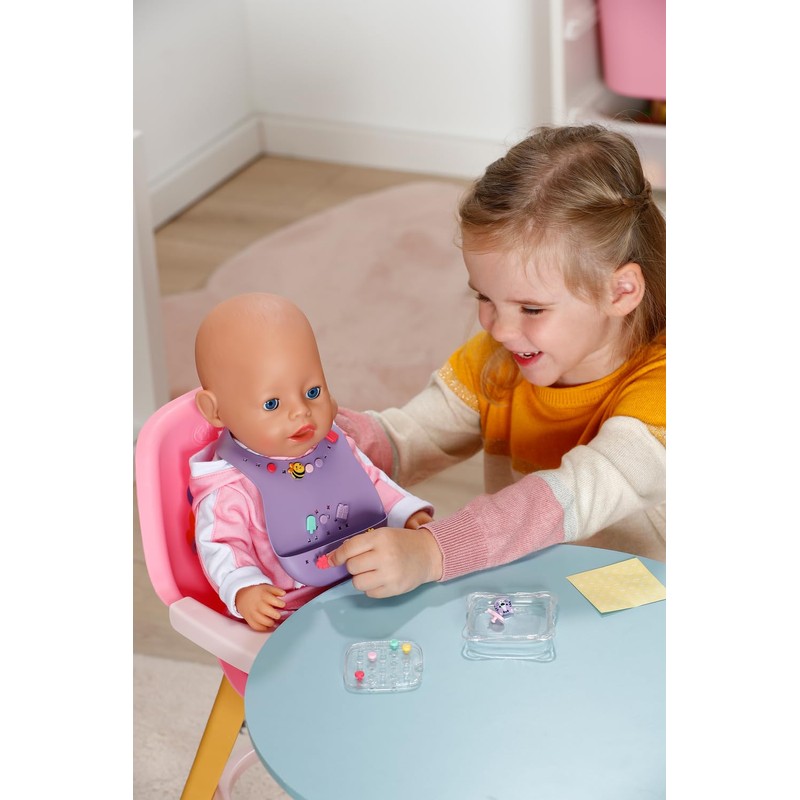 BABY born Zapf Creation 837221 Pin-Play Plastic Bib with Various