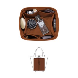 KINGS IN BAG Organizer Insert for Purse Bags, Luxury Bags Storage with Silky Satin, Fits for Picotin 22 Bags, Lightweight Multi-Pocket Inner Bag for Daily Use(Gold, Picotin22)