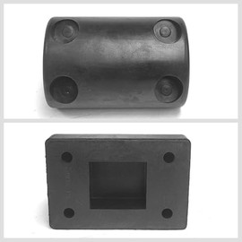 Belgrade Parts & Service, Inc. 8" x 5-1/4" x 3-5/8" Rubber & Polyester 4-Hole Trailer Bumper-Replaces: 30036, GT-2036, P2036DB, WAB21400008 (1)