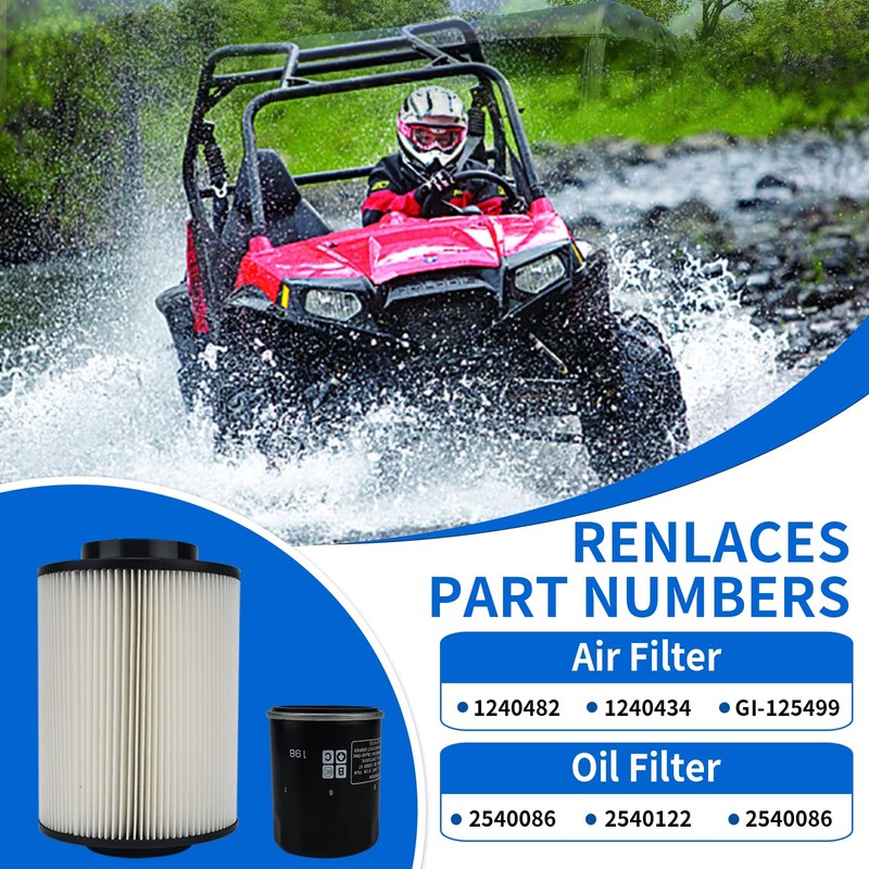 RARAYC ATV Spark Plug Air/Oil Filter Kit Compatible wiht Polaris