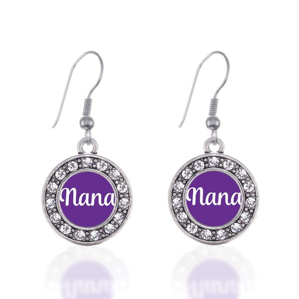 Inspired Silver - Purple Nana - Silver Dangle Earrings for