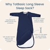TOTBASIC Baby Sleep Sack 0-6 Months Long Sleeve Wearable Blanket