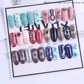 Dolores Juego Plantillas Estampado Uñas Placa Sello Raspador Esponja