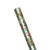 Caspari Christmas Chinoiserie Celadon Foil Roll Wrap - includes 3