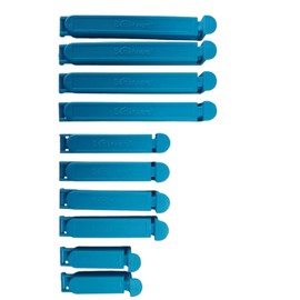 Clips/Pinzas Para Cerrar Bolsas De Alimentos Para Cocina, Polipropileno, 10 Piezas; (4) 13 x 2 x 2 Cm, (4) 9 x 2 x 2 Cm (2) 6 x 1 x 2 cm