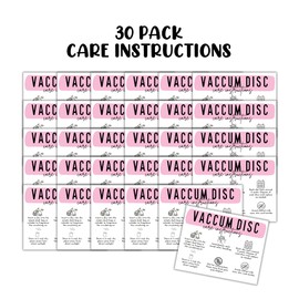 Scented Fragrance Vacuum Disc Care Instructions Cards | 30pk 4.25x5.5” Carpet Freshener Sprinkles Filter Shake Beads Scented Labels Tags Warning Label Hoov