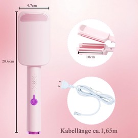 32mm Welleneisen für Haare, Lockenstab Große Locken, Beach Waves Lockenstab, Deko Heimat, Wellen Lockenstäbe, Einstellbare Temperatur (160°C-220°C), Geburtstagsgeschenke für Mädchen
